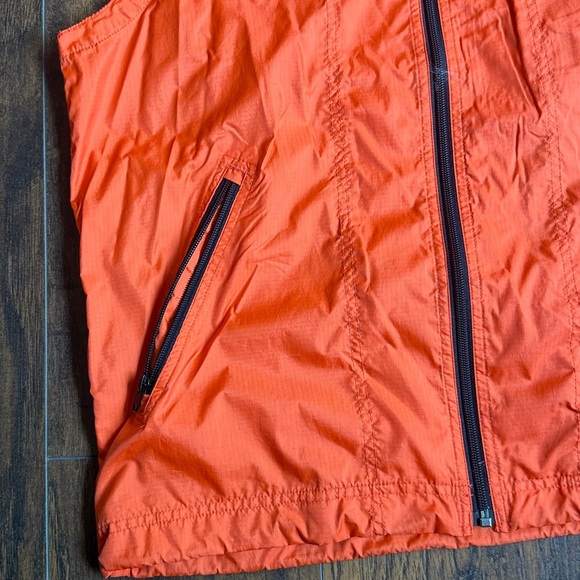 Mens Vest Size Medium Orange Hiking Hoodie Utility (J2) - Picture 2 of 6